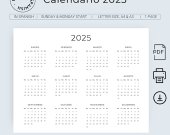 Calendario espaãol calendario para imprimir calendario orientaciãn horizontal spanish calendar landscape a a us letter pdf