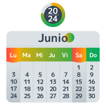 Spanish calendar green april two thousand and twenty four spain calendar png and vector with transparent background for free download