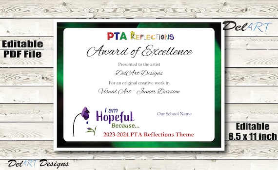 Pta reflections certificate