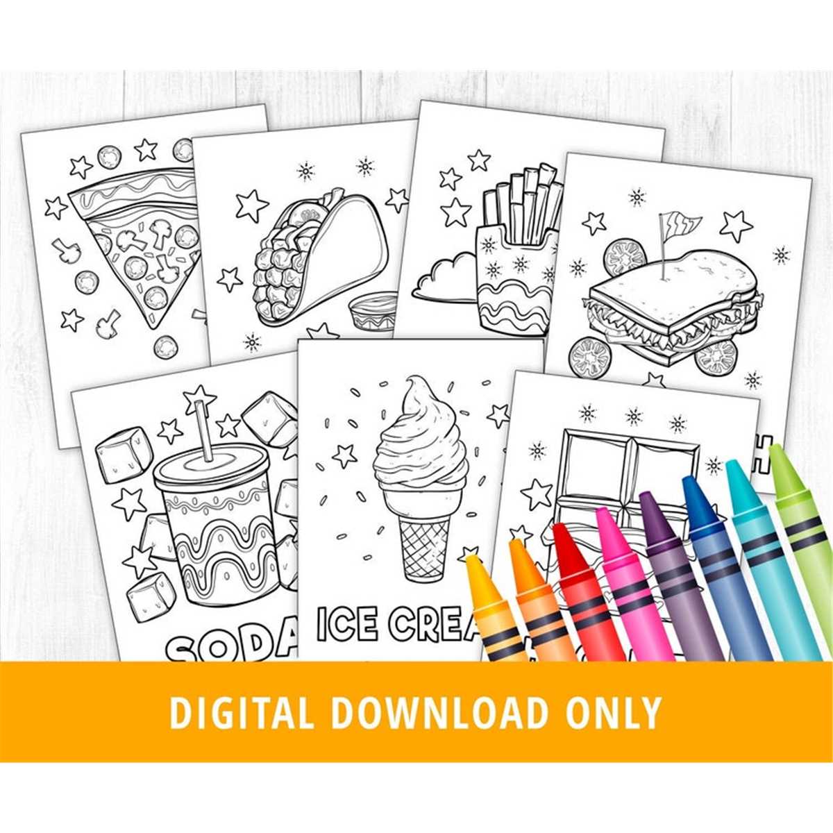 Fast food coloring pages food coloring pages printable col