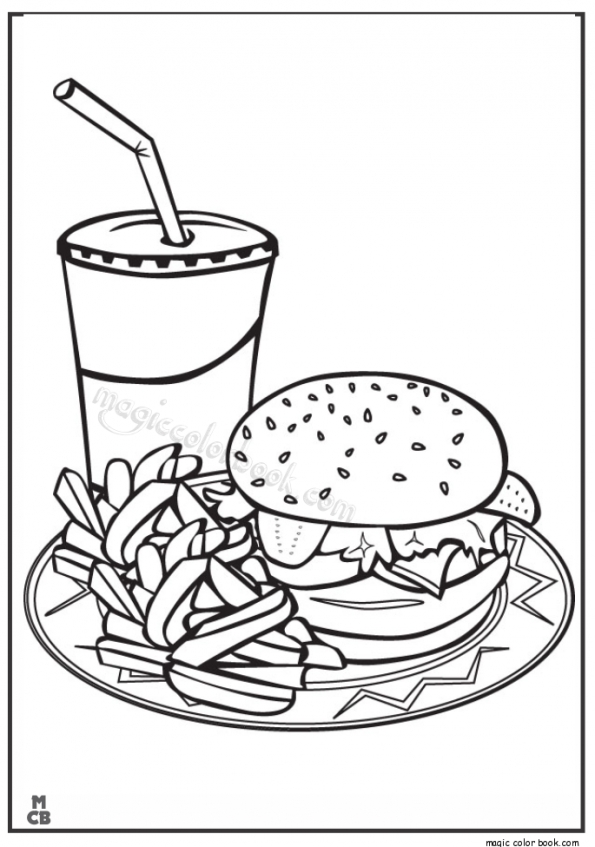 Get this food coloring pages junk food nc