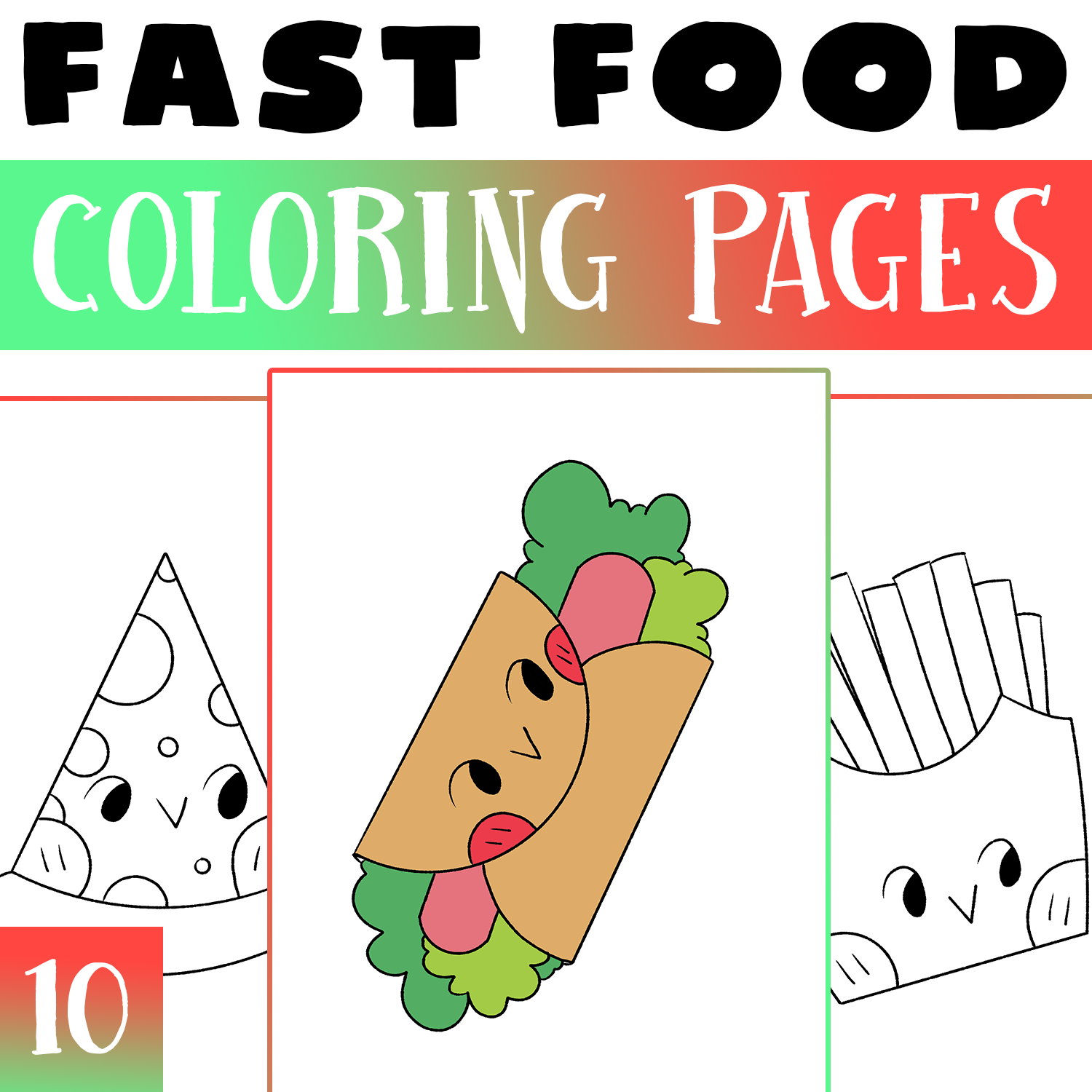 Fast food coloring pages food coloring worksheet activity morning works made by teachers