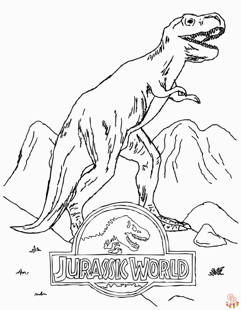 Free printable jurassic park coloring pages for kids