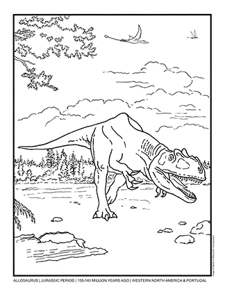 Allosaurus coloring page