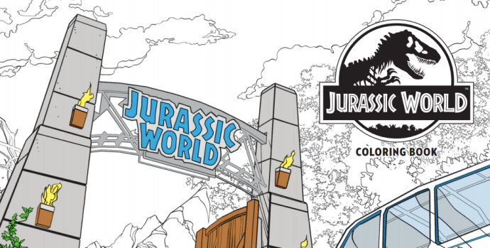 Take a bite out of the jurassic world coloring book