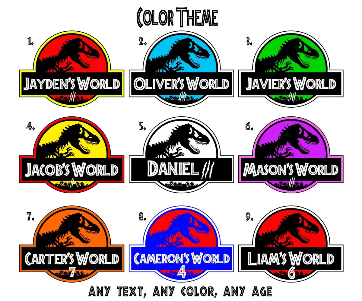 Jurassic world logo custom