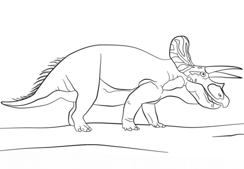 Jurassic park triceratops coloring page free printable coloring pages