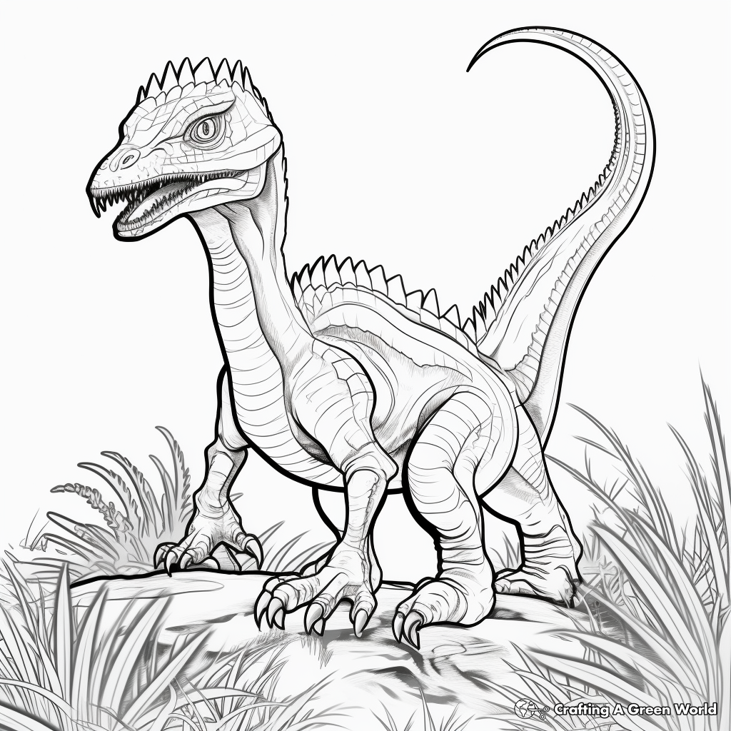 Dilophosaurus coloring pages