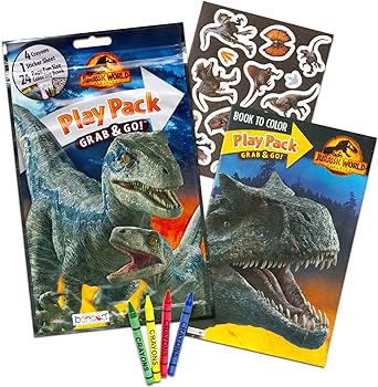 Jurassic world coloring and activity books