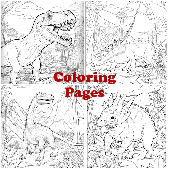 Dinosaur coloring pages dinosaur coloring sheets dinosaur coloring book trex dino jurassic park prehistoric reptile download now