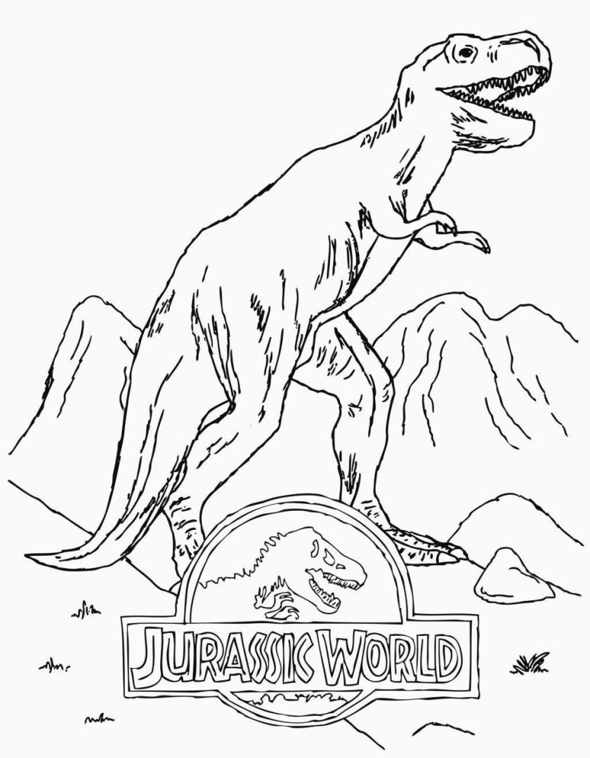 Free printable jurassic world coloring pages