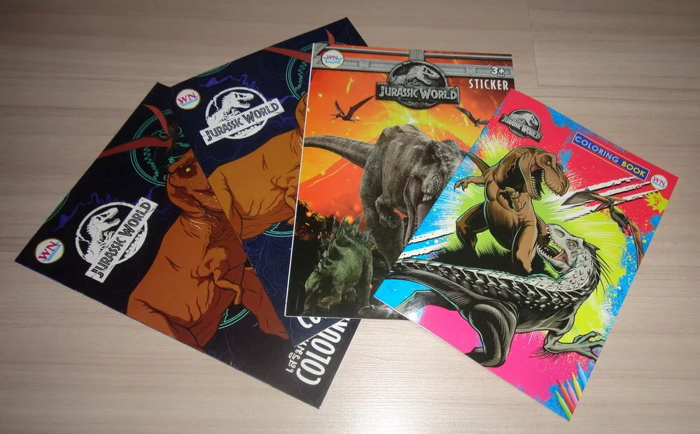 Jurassic world coloring book sheets jurassic park rare