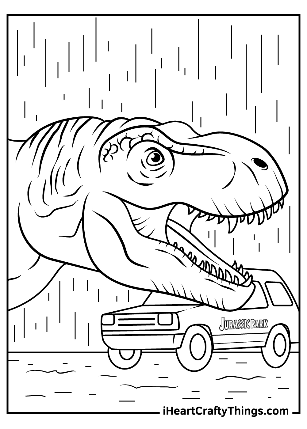 Jurassic park coloring pages free printables