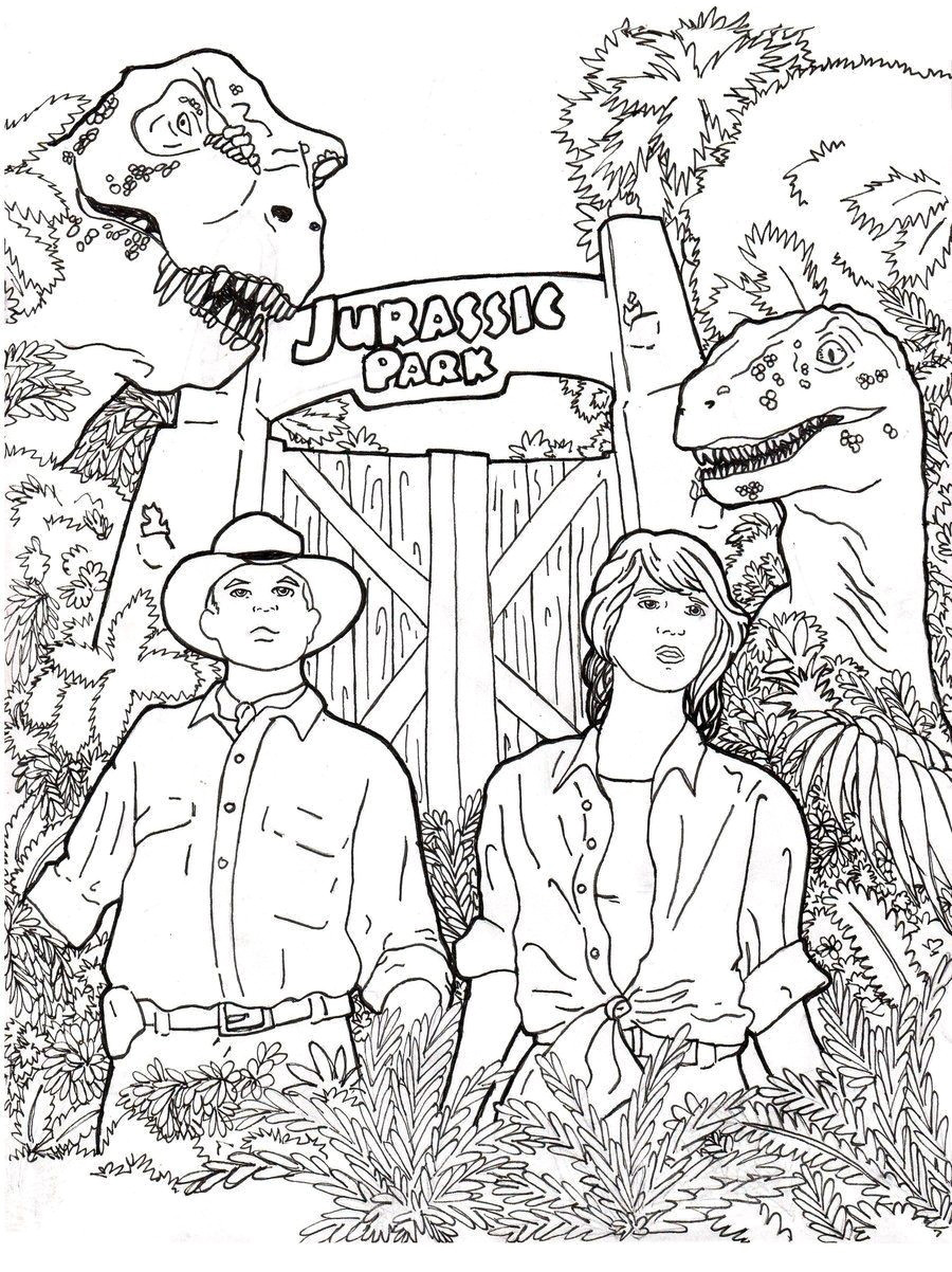 Jurassic world coloring pages