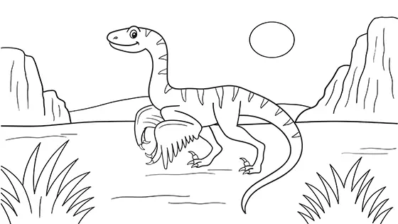 Velociraptor coloring pages for kids free pdfs