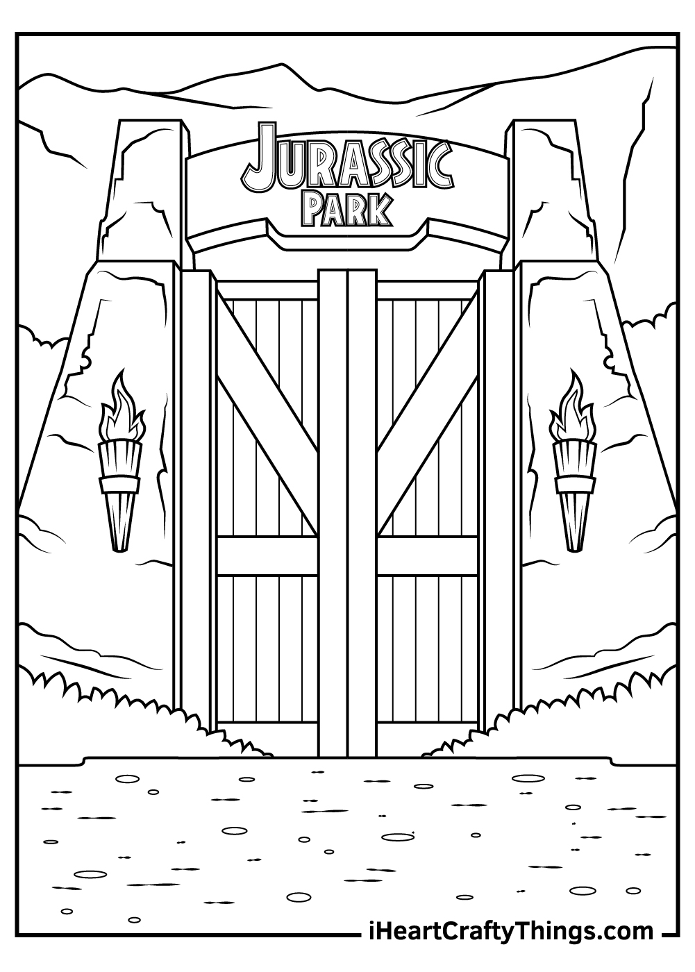 Jurassic park coloring pages free printables