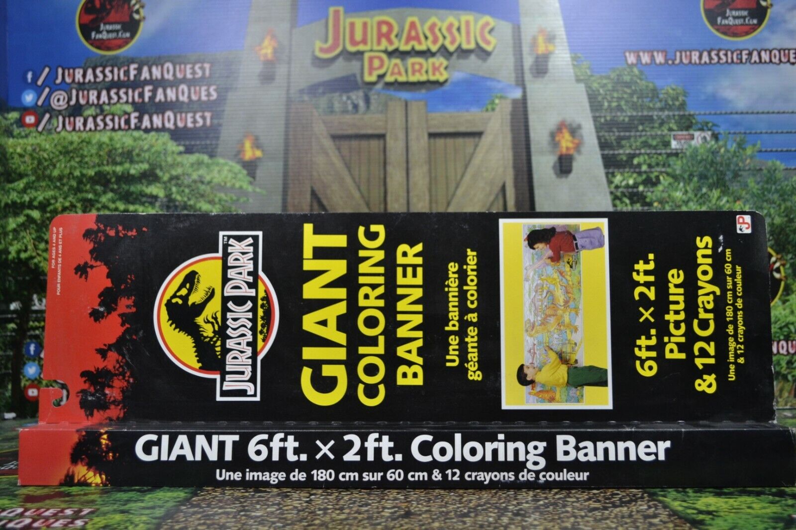 Jurassic park giant coloring banner brand new