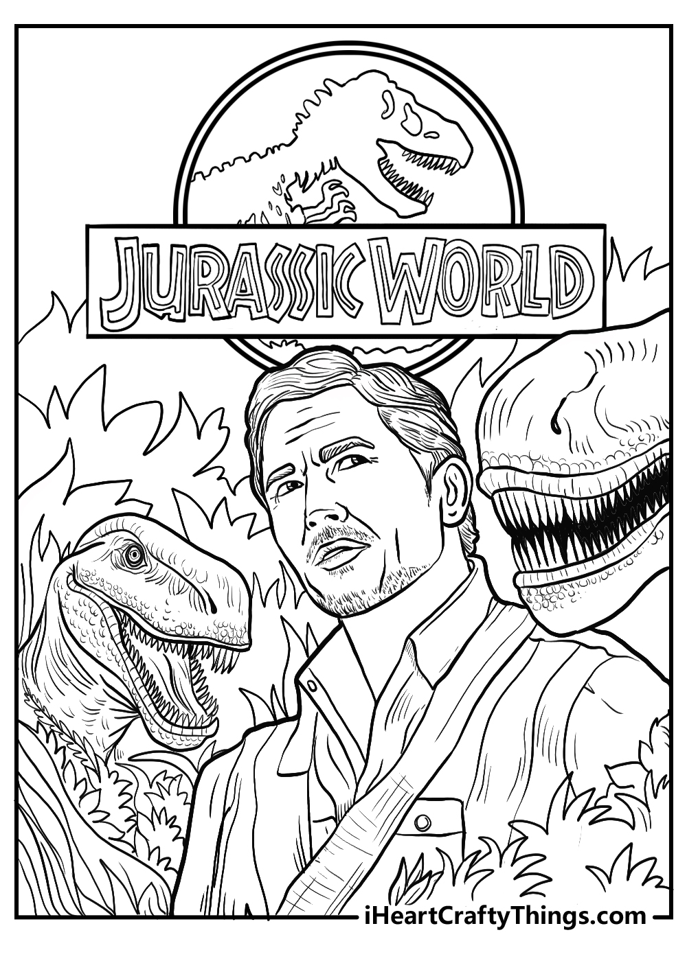 Jurassic world coloring pages free printables