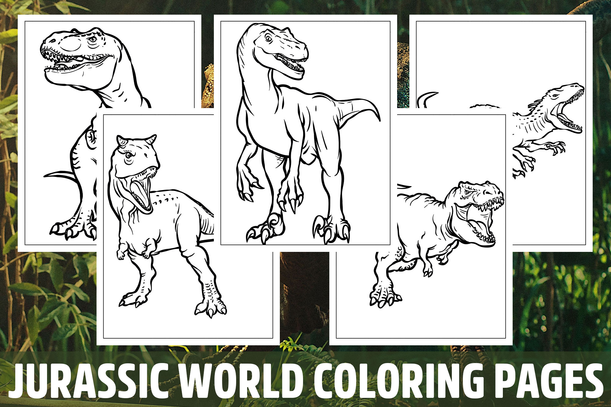 Jurassic world coloring pages for kids girls boys teens birthday school activity made by teachers