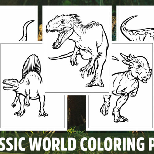 Jurassic world coloring pages for kids girls boys teens birthday school activity made by teachers