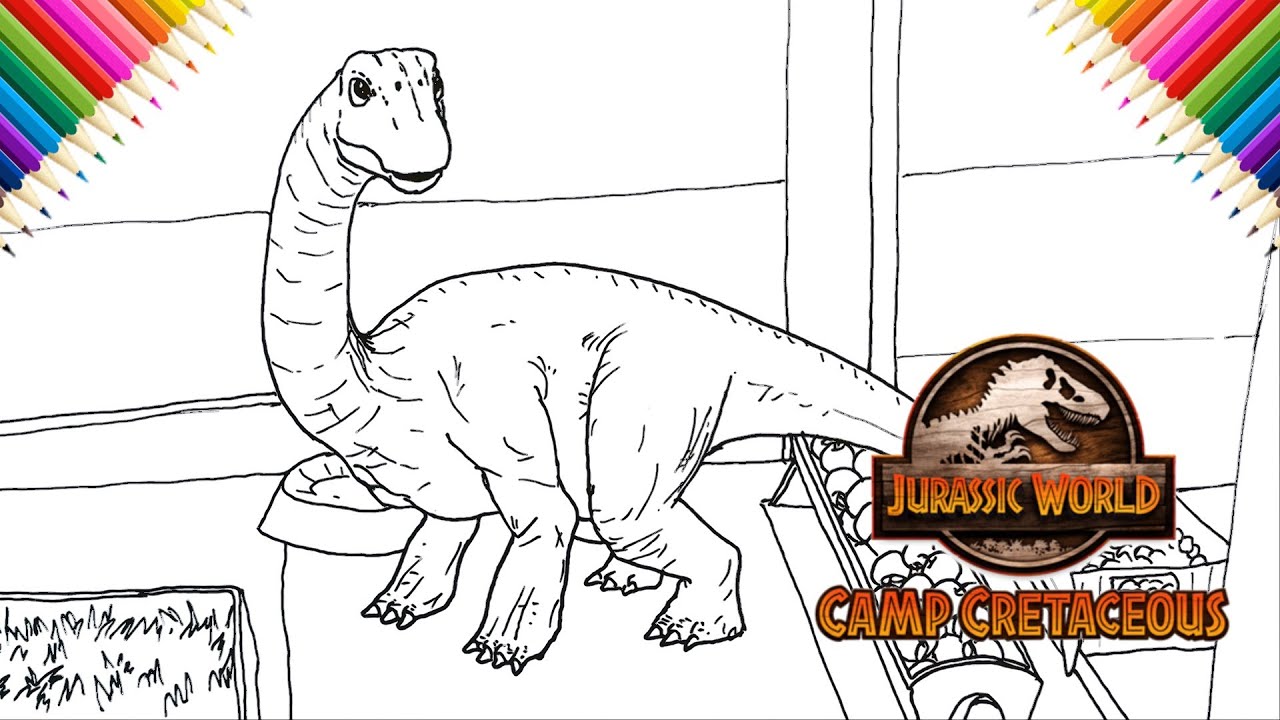 How to draw baby brachiozurus jurassic world camp cretaceous