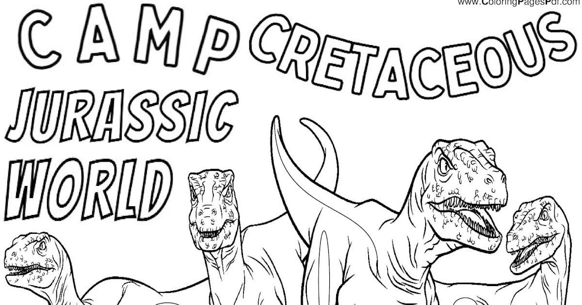 Jurassic world camp cretaceous colouring pages rcoloringpagespdf