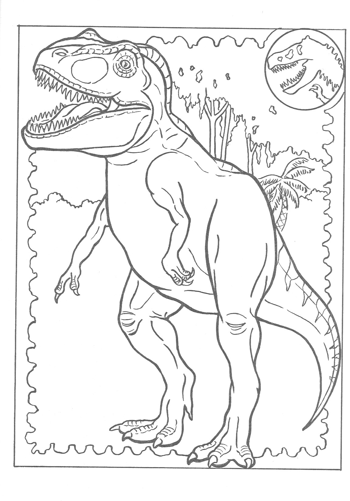 Jurassic park official coloring page