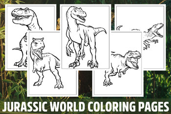 Jurassic world coloring pages for kids girls boys teens school activity