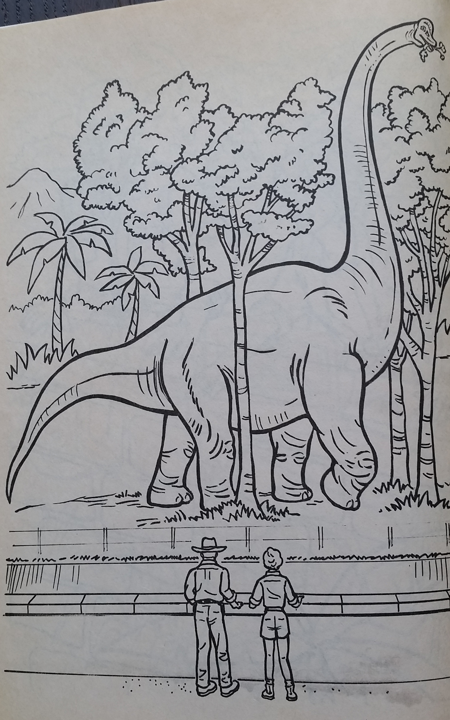 Vintage dinosaur art jurassic park â a coloring book â love in the time of