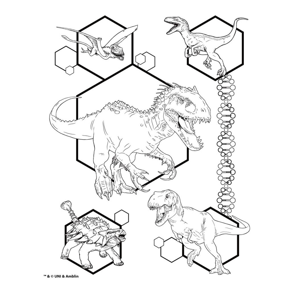 Coloring book jurassic world t
