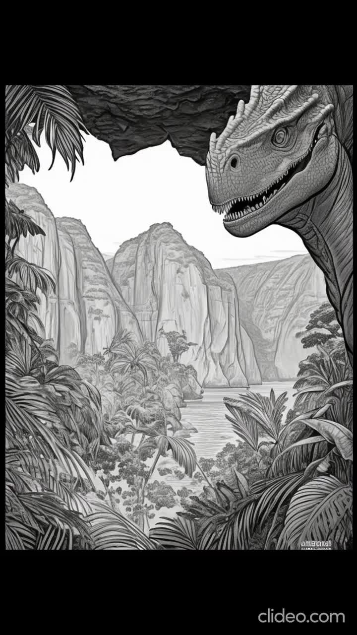 Realistic dinosaur coloring pages t