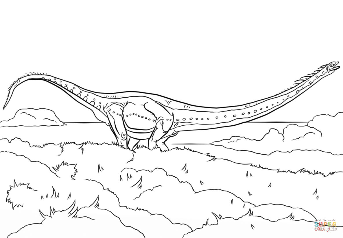 Jurassic park mamenchisaurus coloring page free printable coloring pages