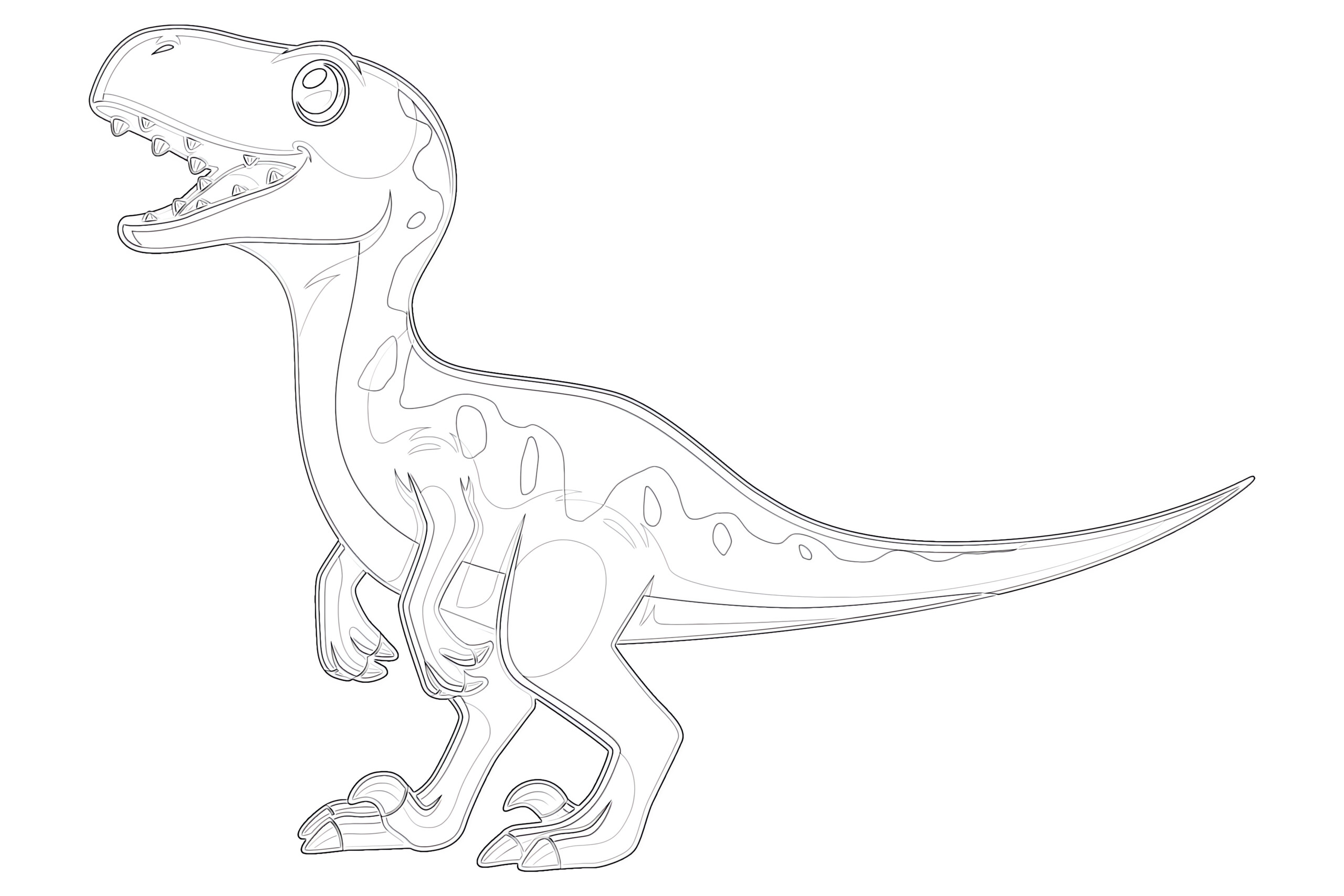 Velociraptor coloring page
