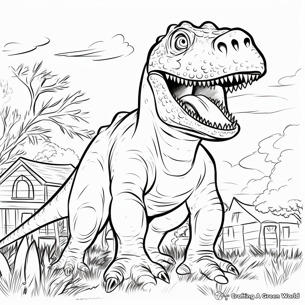 Big dinosaur coloring pages