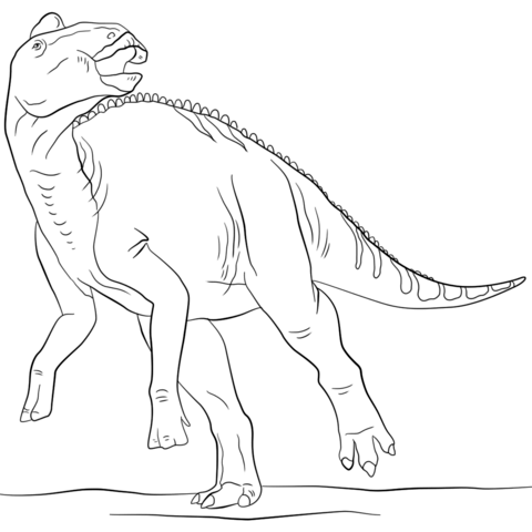 Jurassic edmontosaurus coloring page free printable coloring pages