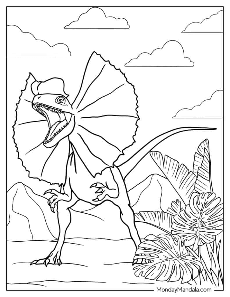 Jurassic park coloring pages free pdf printables