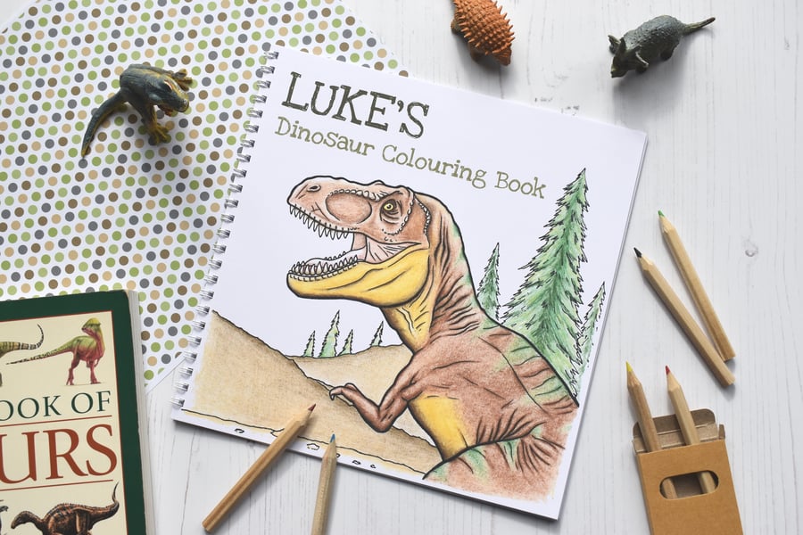 Dinosaur colouring book