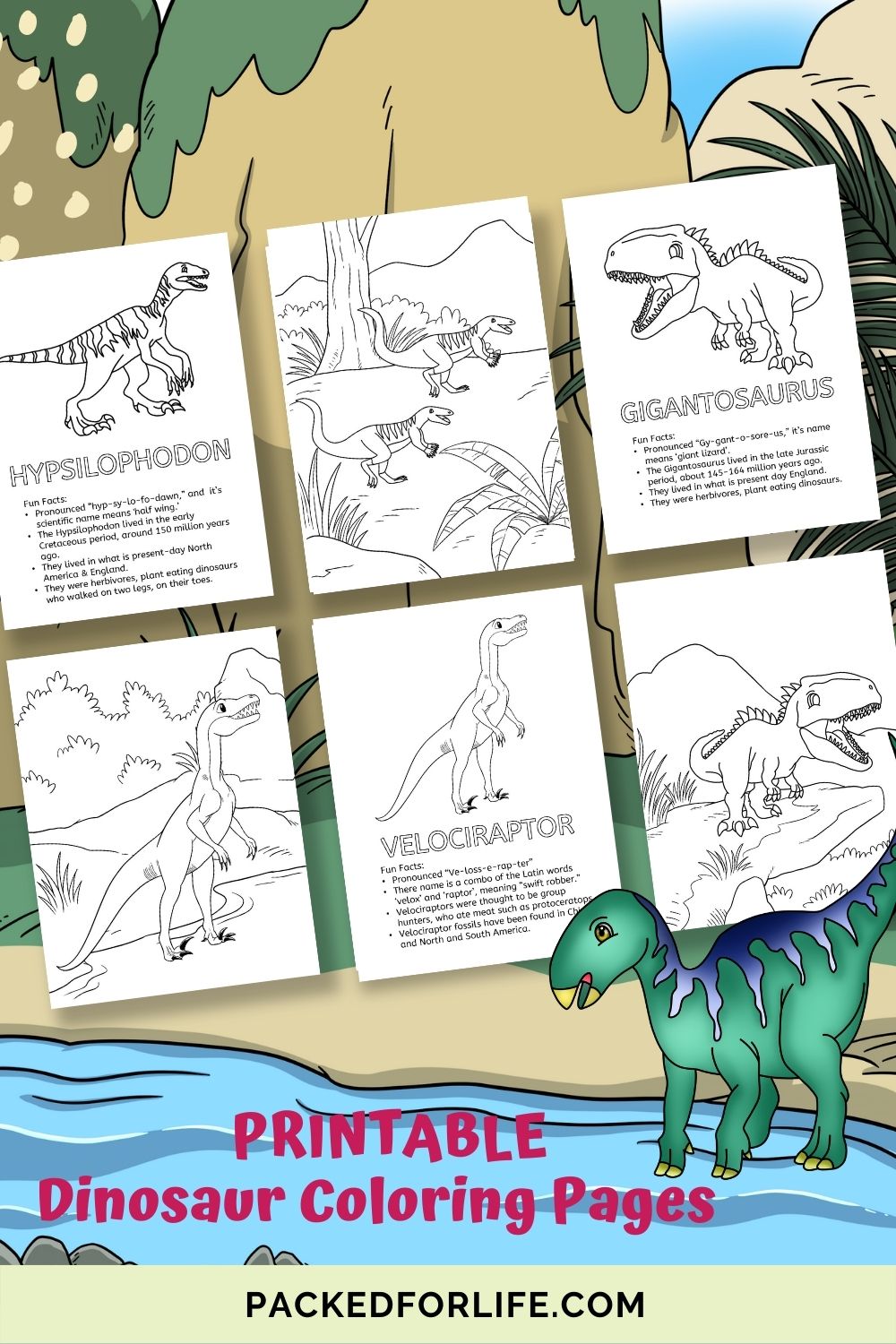 A to z dinosaur coloring book for kids â packed for life