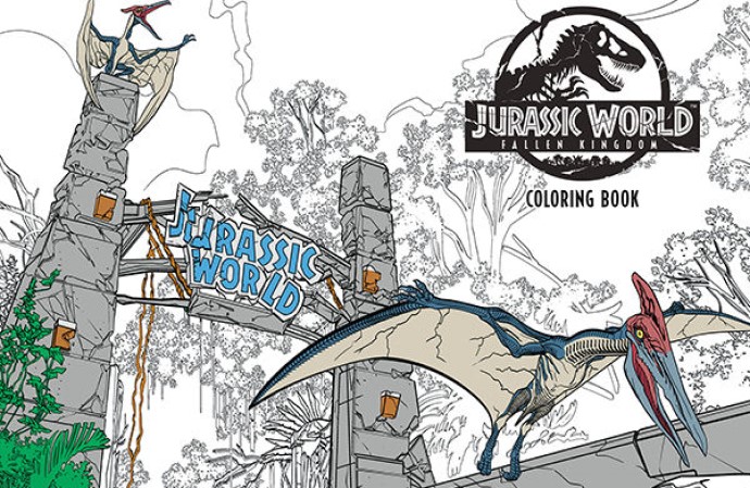 Exclusive preview jurassic world fallen kingdom coloring book