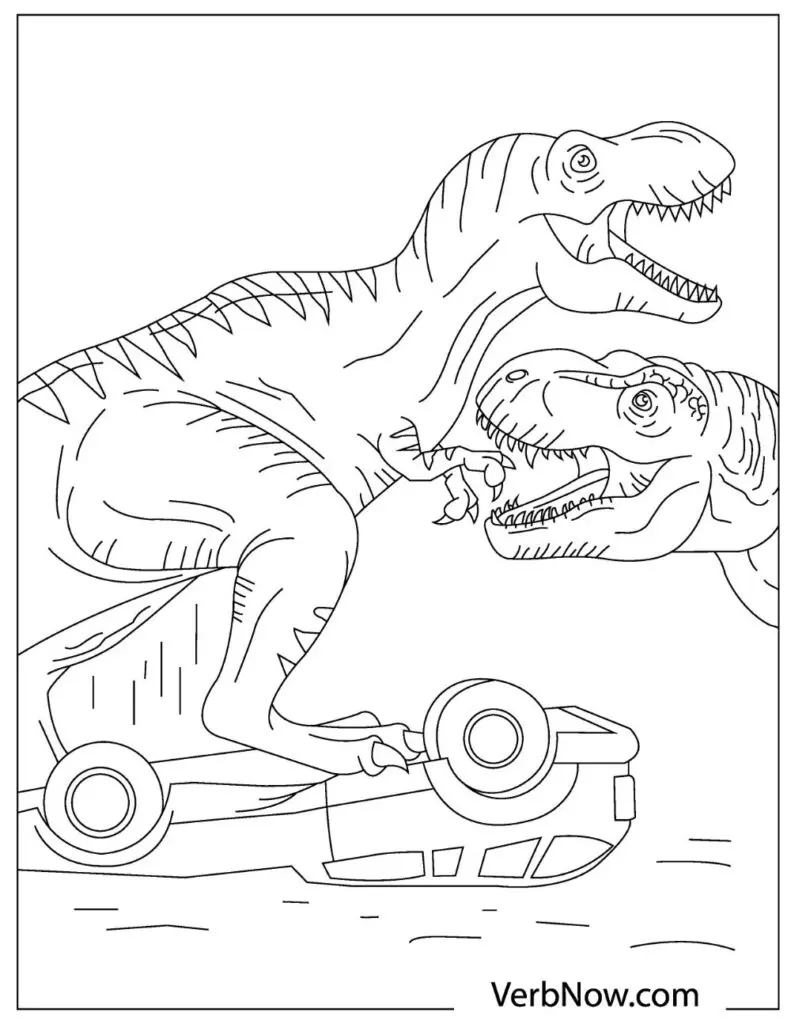 Free jurassic world coloring pages for download printable pdf