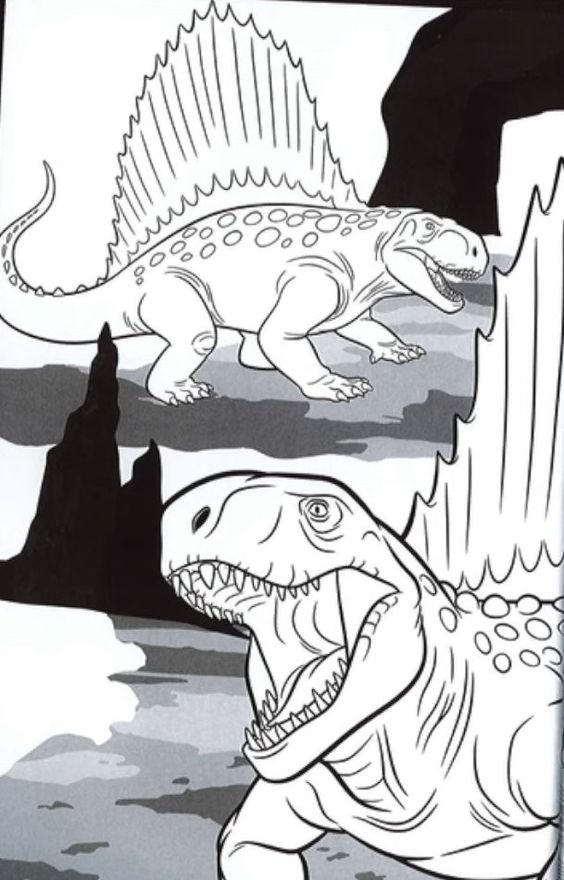 Odin god of gods on x the jurassic world dominion coloring book dimetrodon has a slightly better