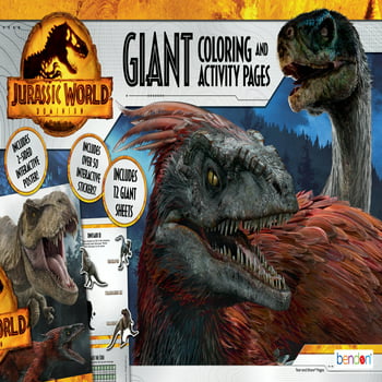 Buy jurassic world dominion giant loring book with stickers pages paperback online at israel