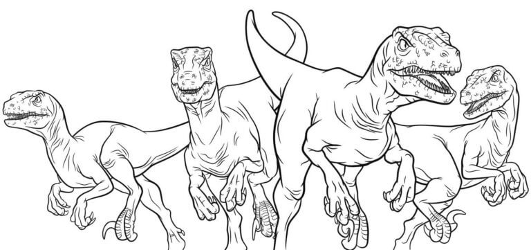 Velociraptor coloring pages