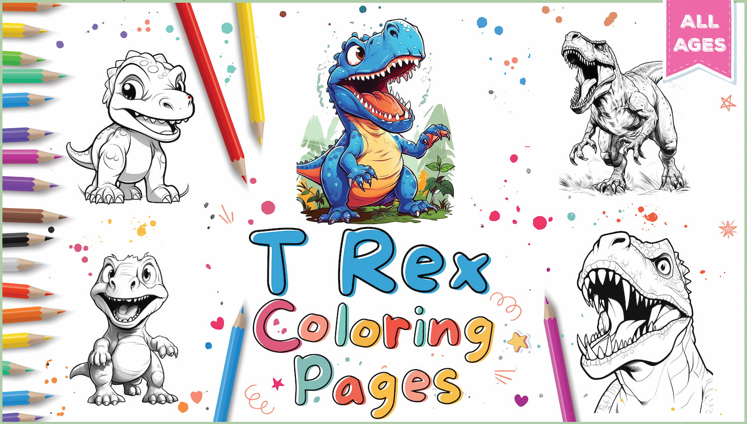 T rex coloring pages