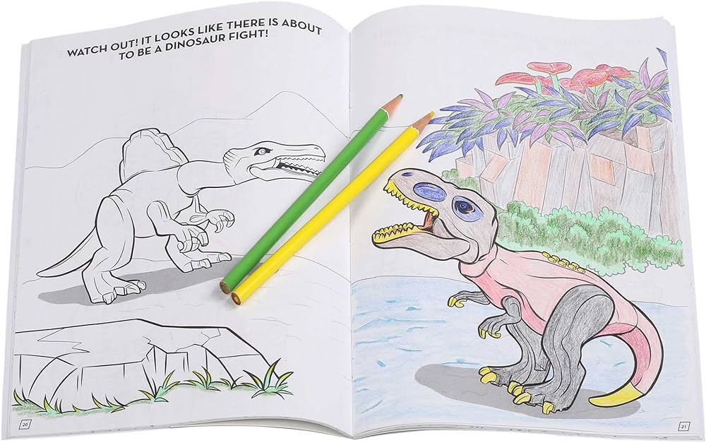 Lego jurassic world dinosaurs on the run coloring book editors of studio fun international books