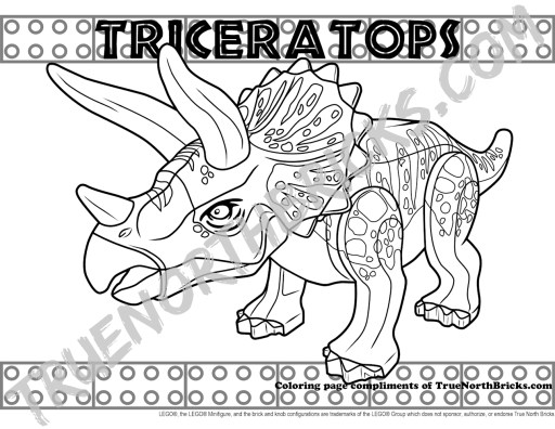 Lego triceratops coloring page unofficial