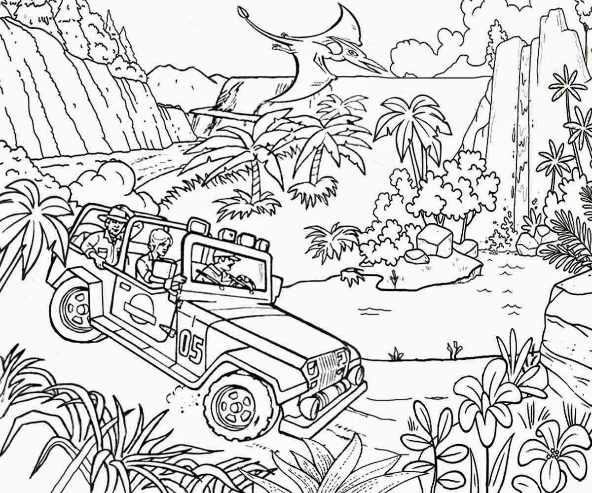 Jurassic park lego coloring pages