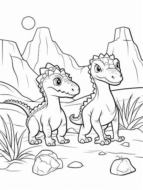 Page black white dinosaur coloring pages pictures