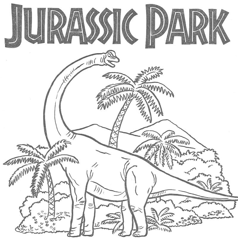 Jurassic world logo coloring page