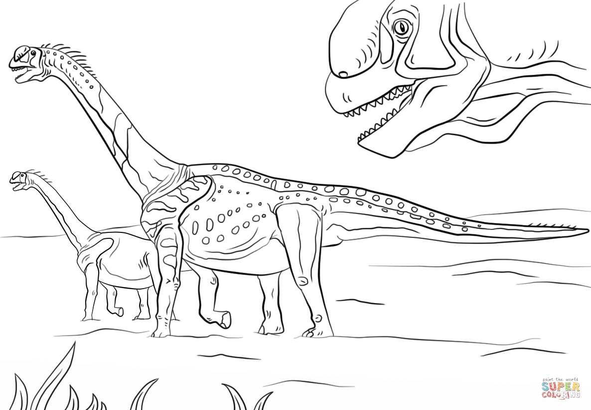Jurassic park camarasaurus coloring page free printable coloring pages